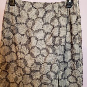 J.Crew Tan Pencil Skirt with Pattern